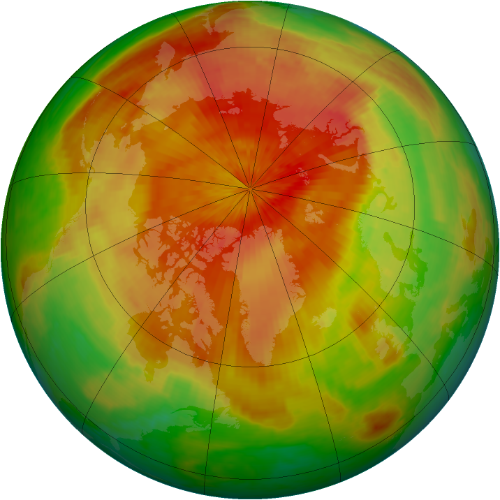 Arctic ozone map for 21 April 2003